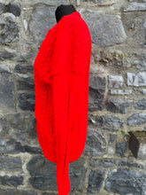 Load image into Gallery viewer, 90s intense red cardigan uk 12
