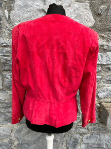 80s red suede jacket uk 10-12