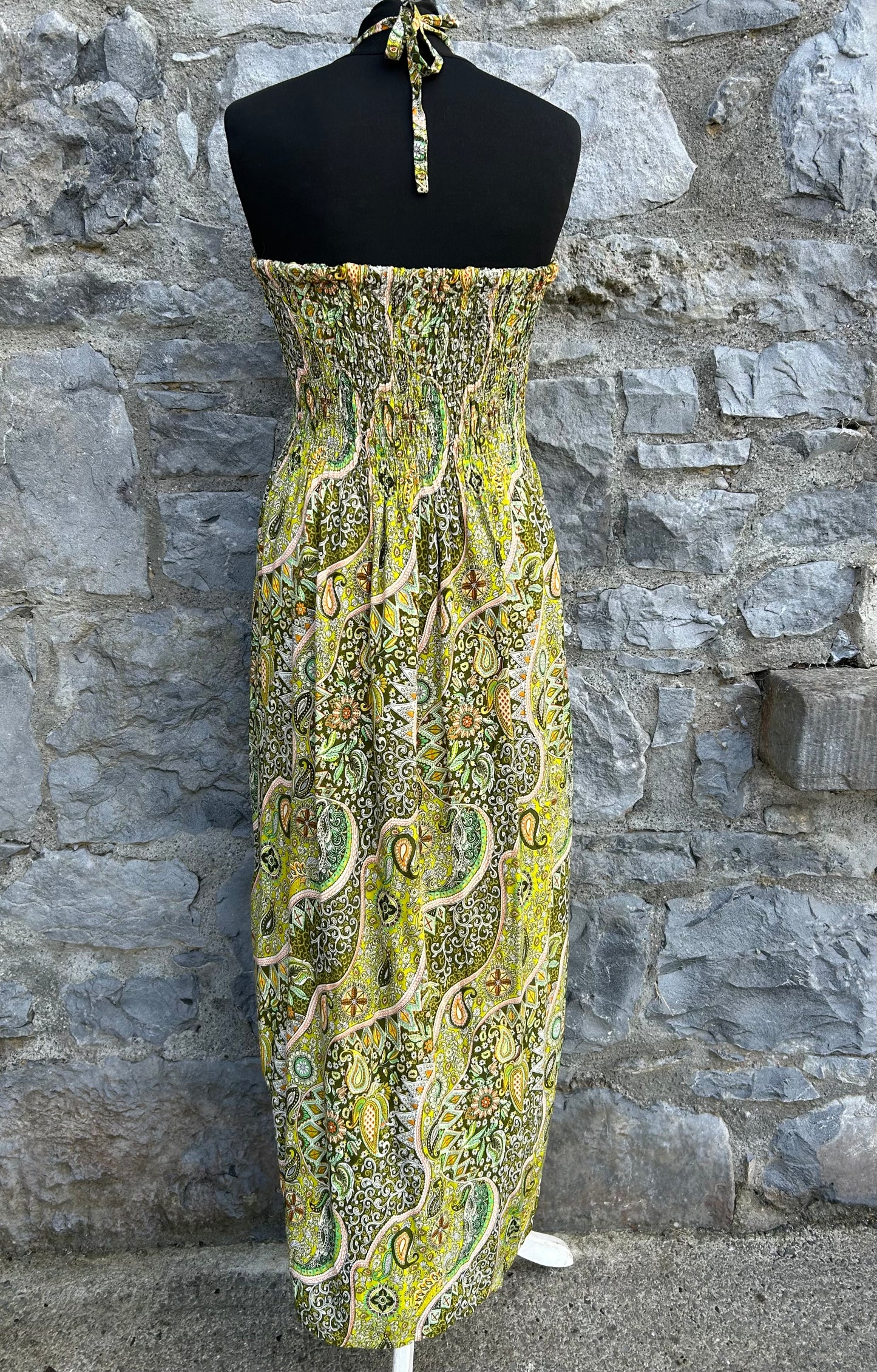 Green paisley dress uk 8-12