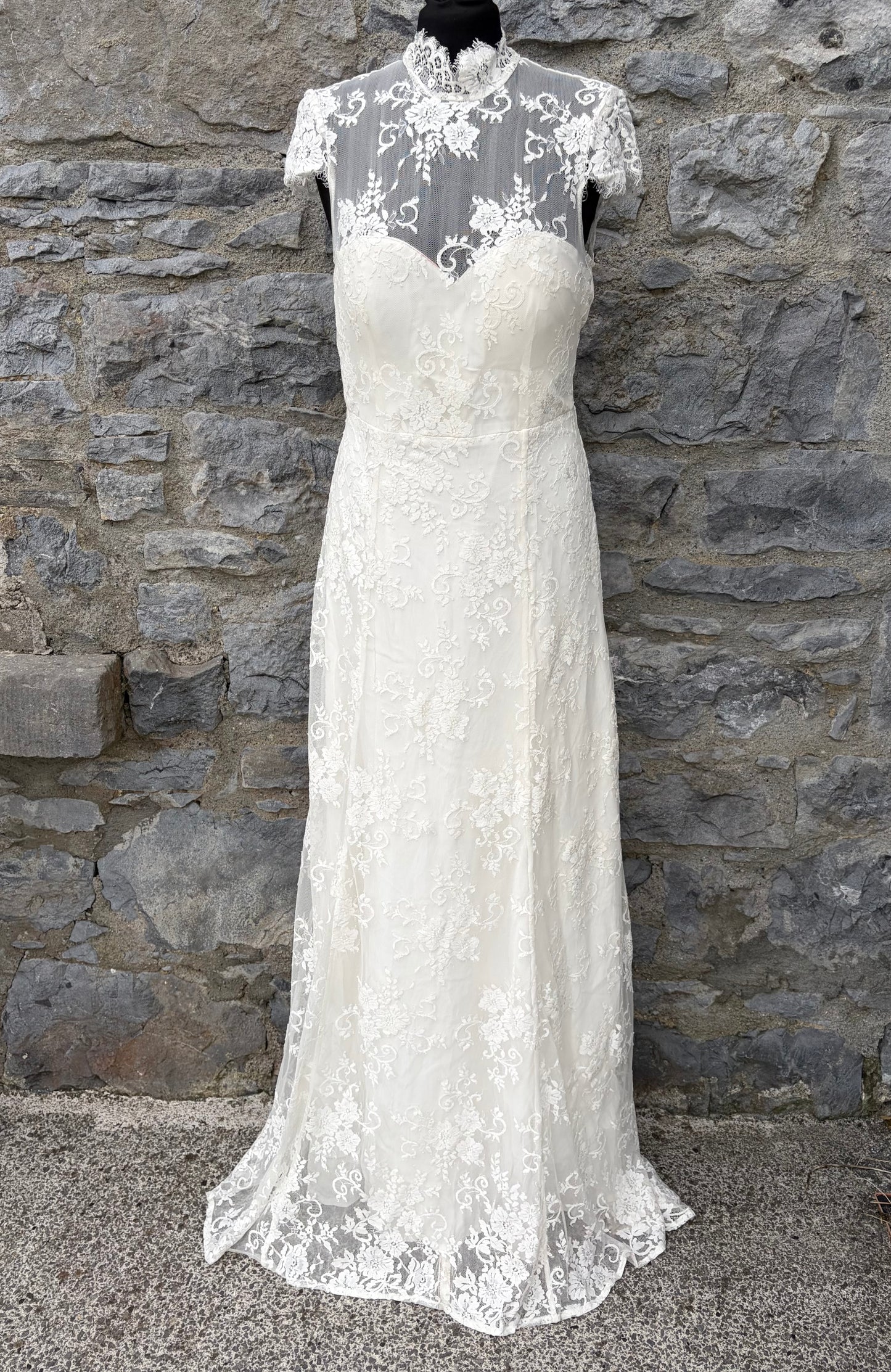 90s ivory wedding dress uk 10