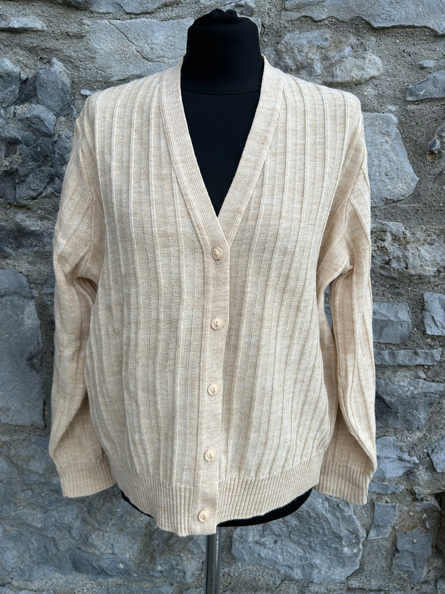 80s beige cardigan uk 14