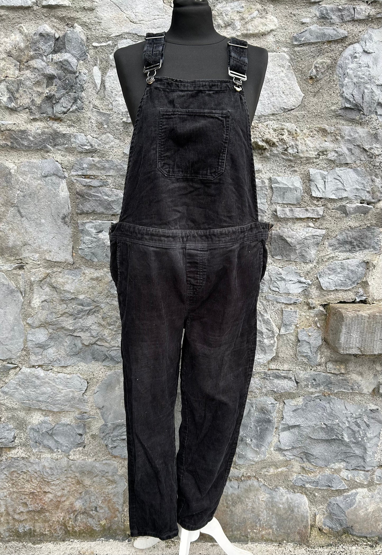 Black cord dungarees uk 10