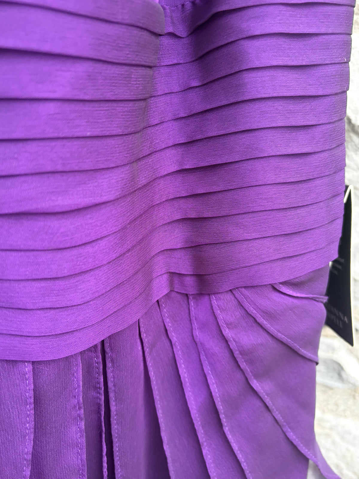Purple chiffon evening dress uk 16-18