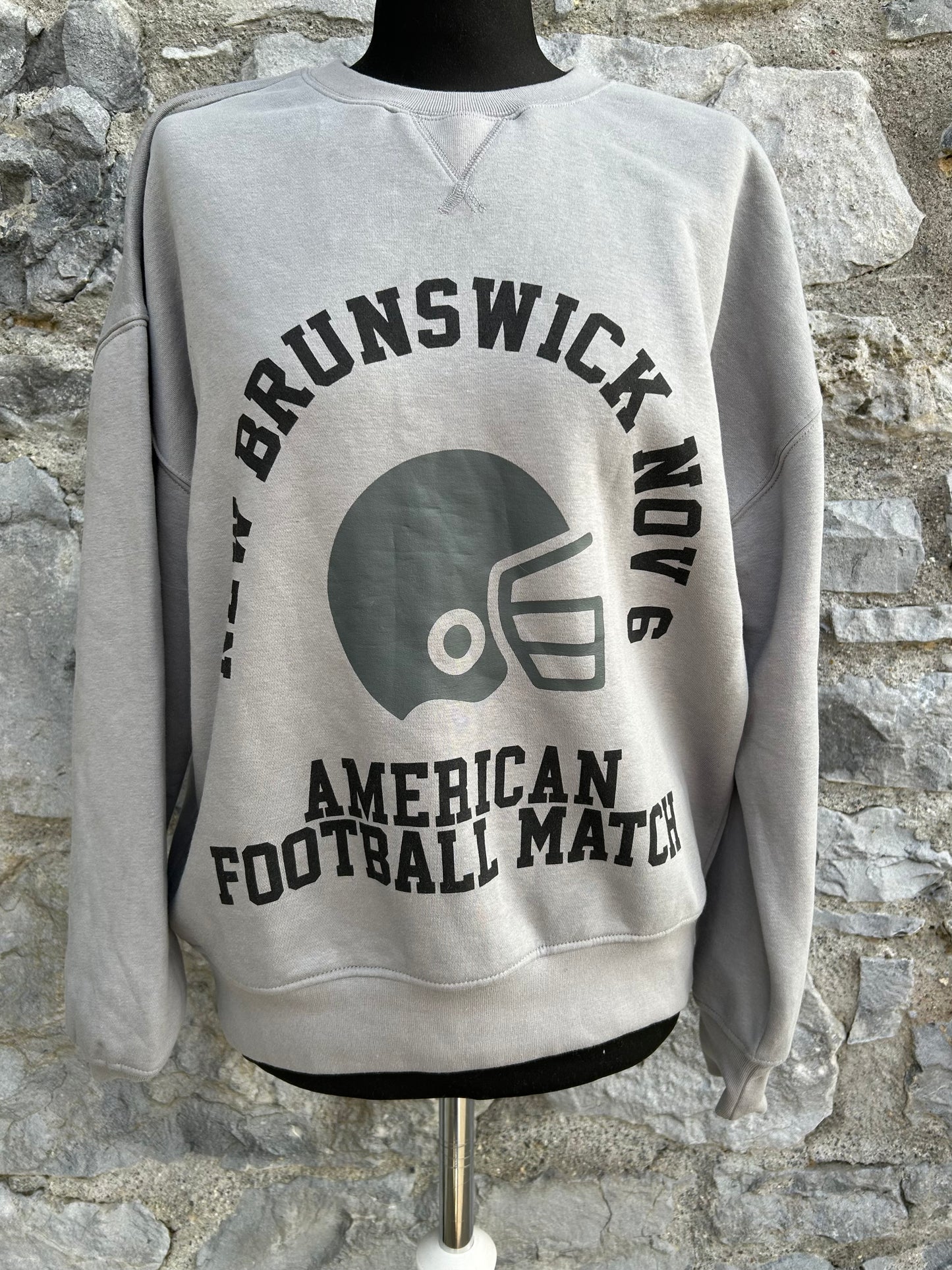 American Football grey sweatshirt 13-14y (158-164cm)