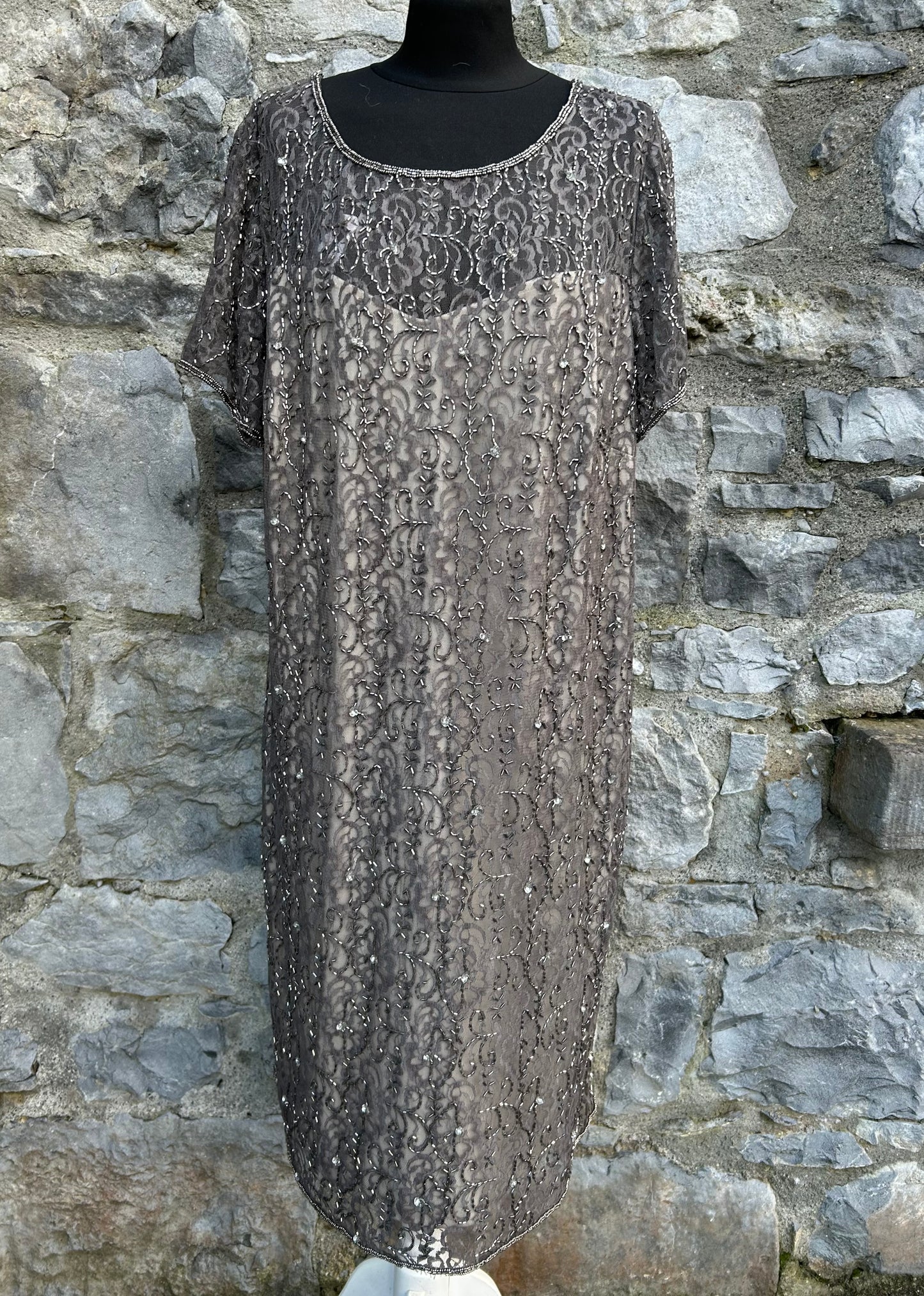 Grey sequin dress uk 18