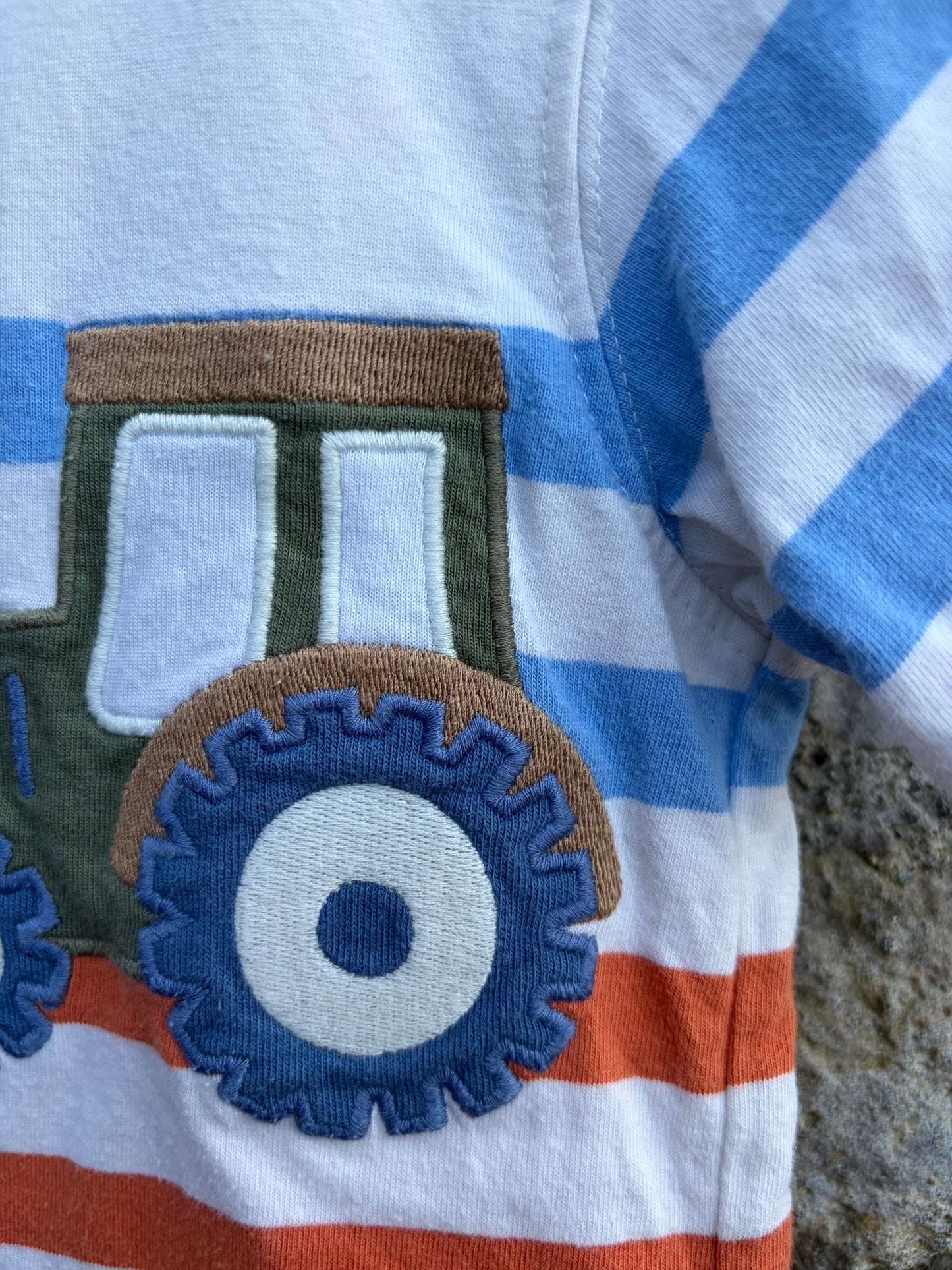 Tractors stripy T-shirt  4y (104cm)