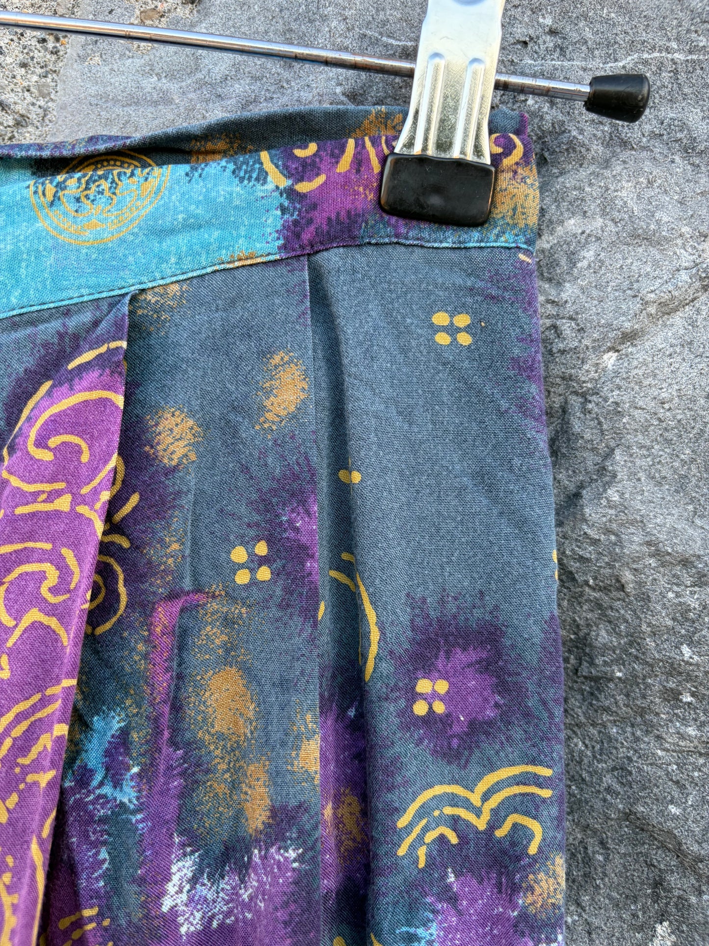80s abstract purple skirt uk 12-14