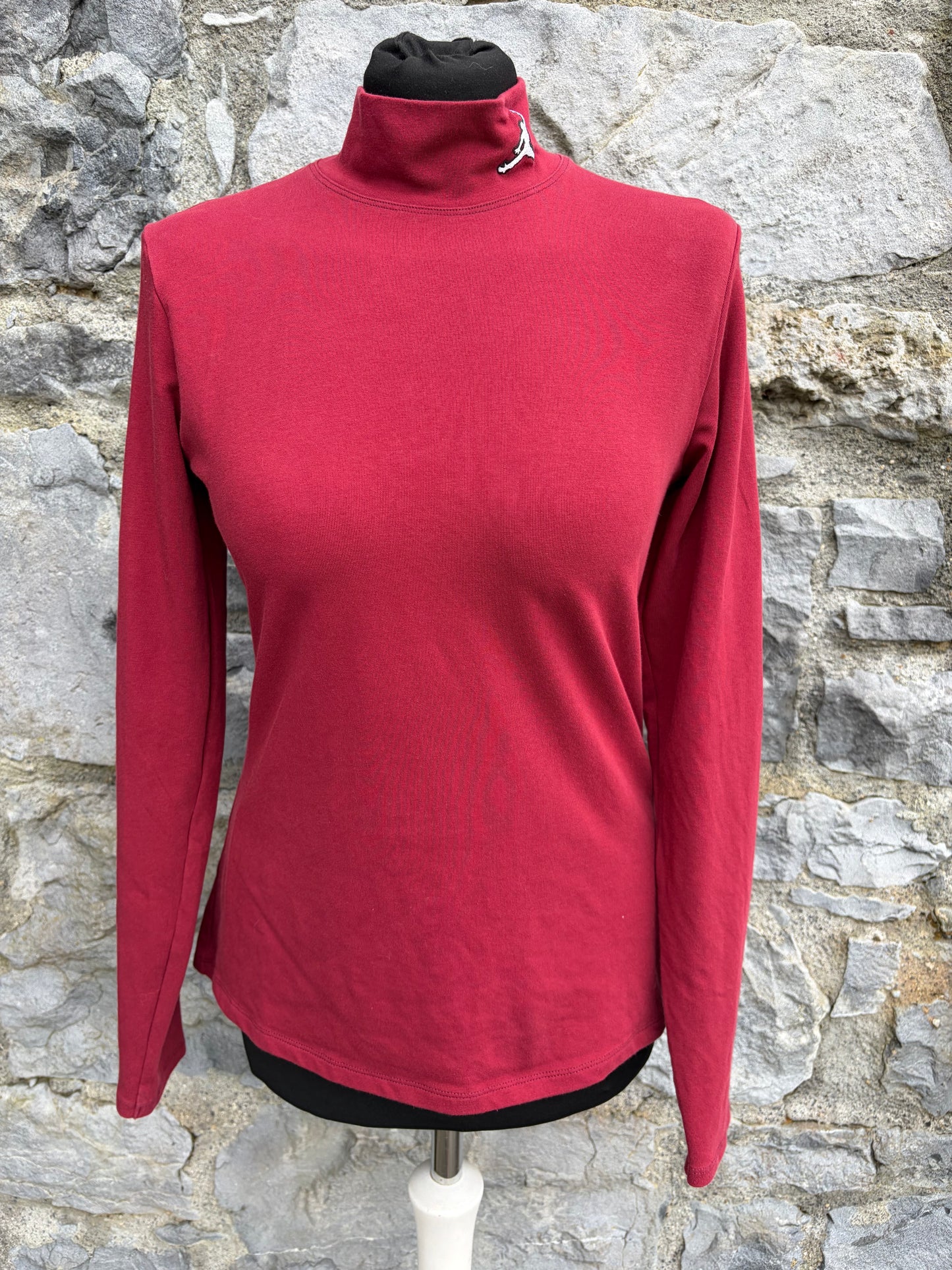 Maroon turtleneck top uk 8-10