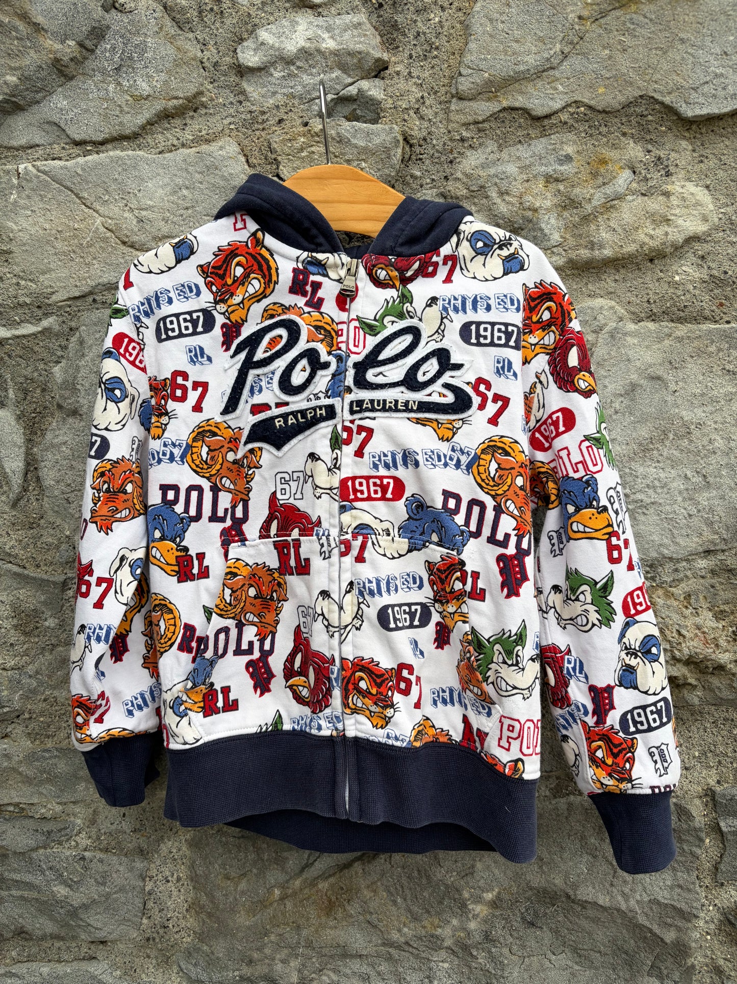 RL collegiate mascot full zip hoodie  4y (104cm)