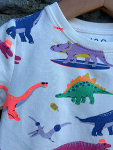 Dinosaurs white pjs  12-18m (80-86cm)