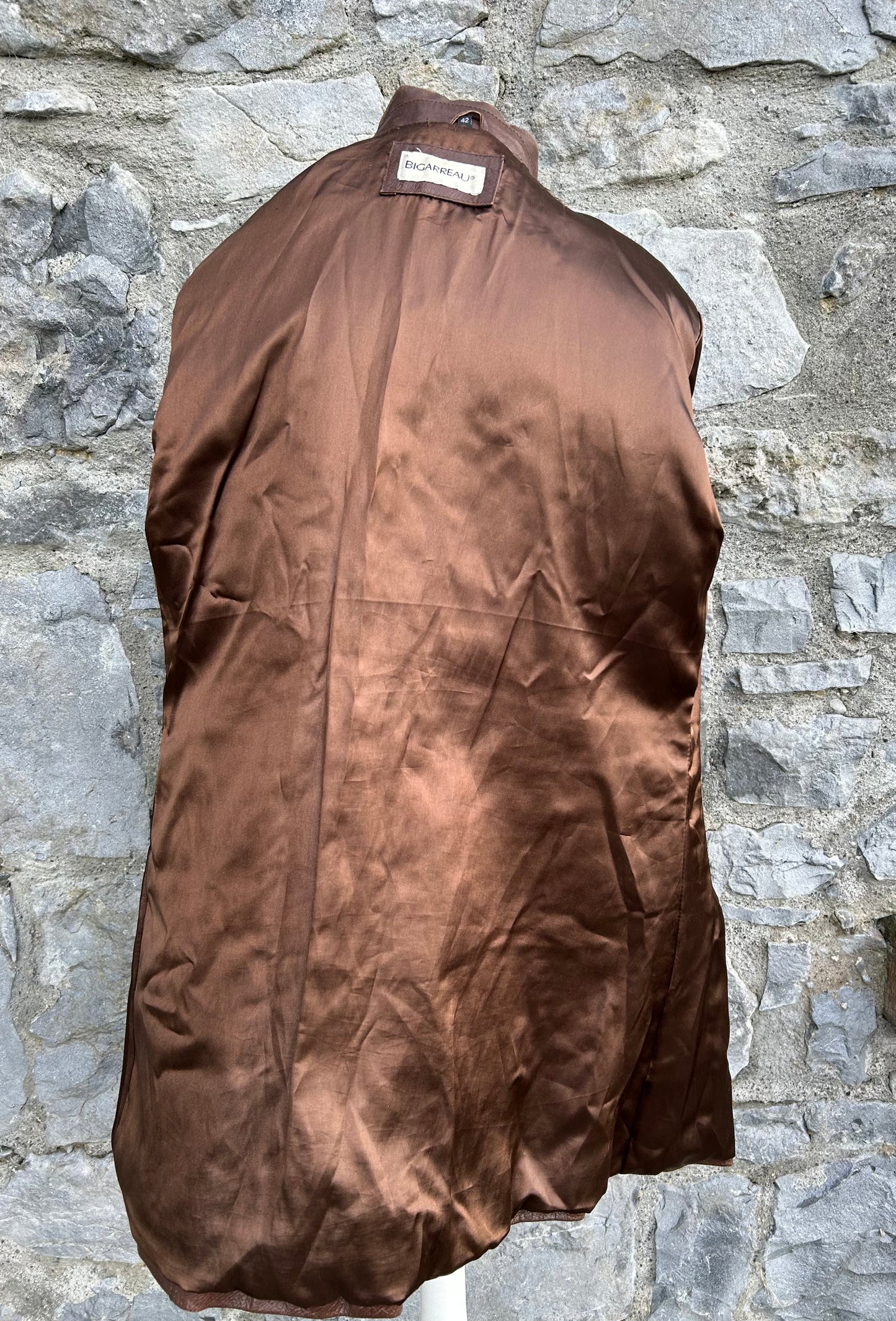 90s brown leather jacket uk 12