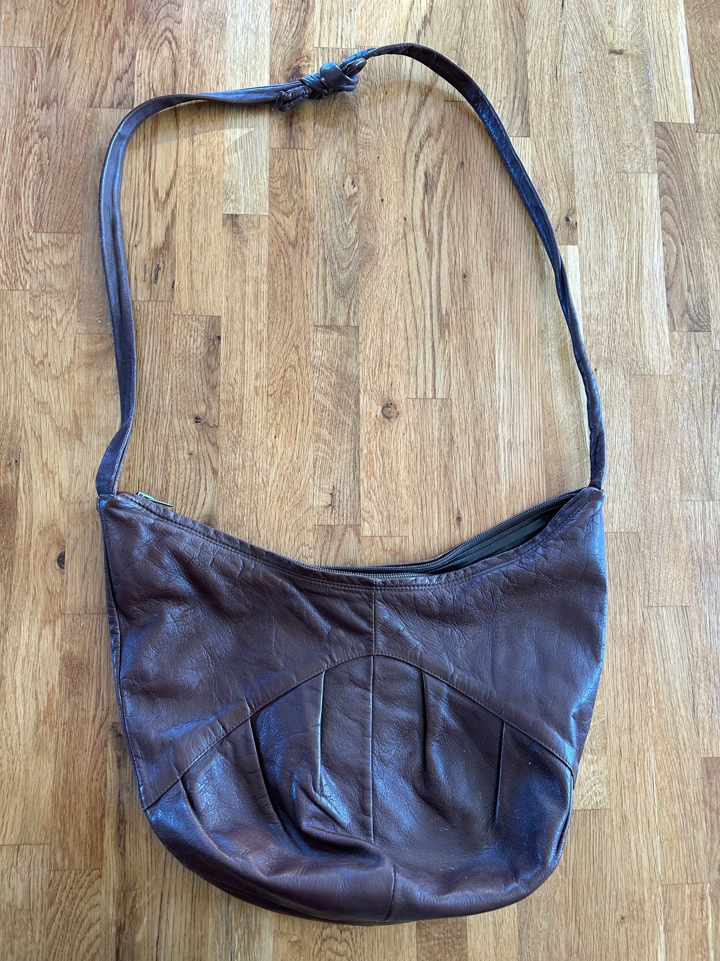 Brown leather bag