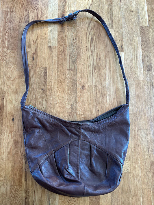 Brown leather bag