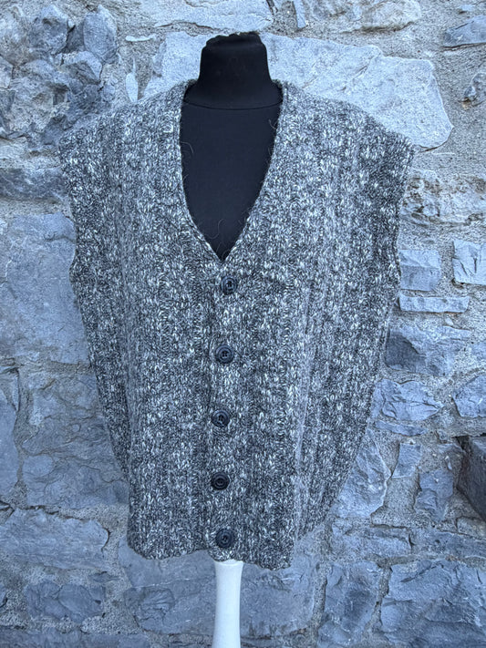 90s melange grey gilet XL