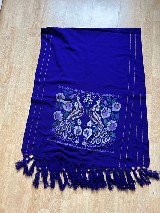 Purple peacock scarf