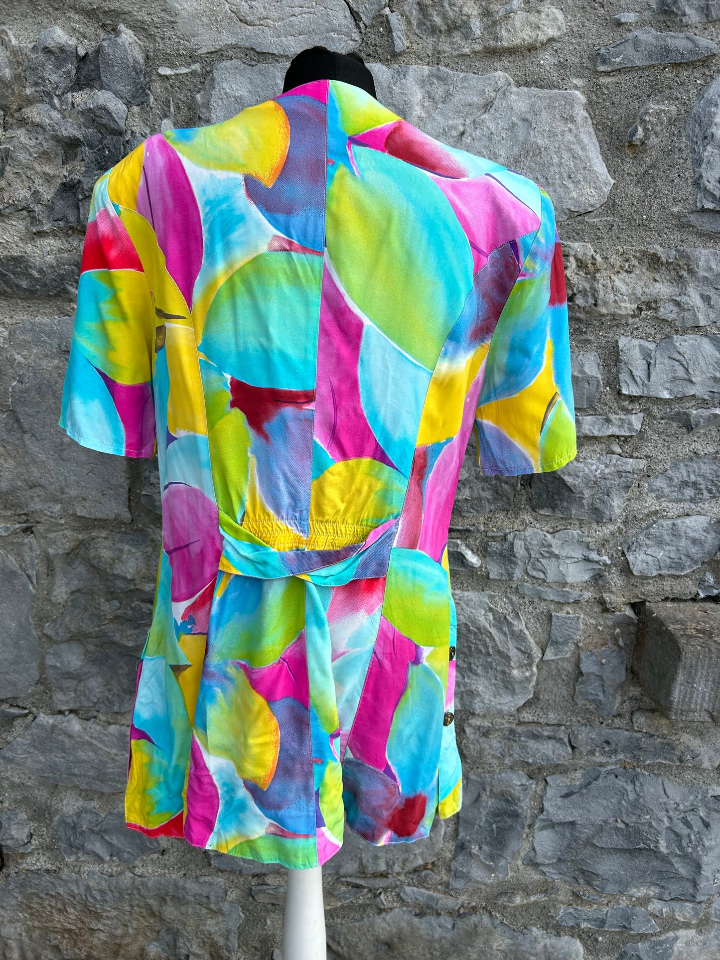 90s rainbow abstract tunic uk 12