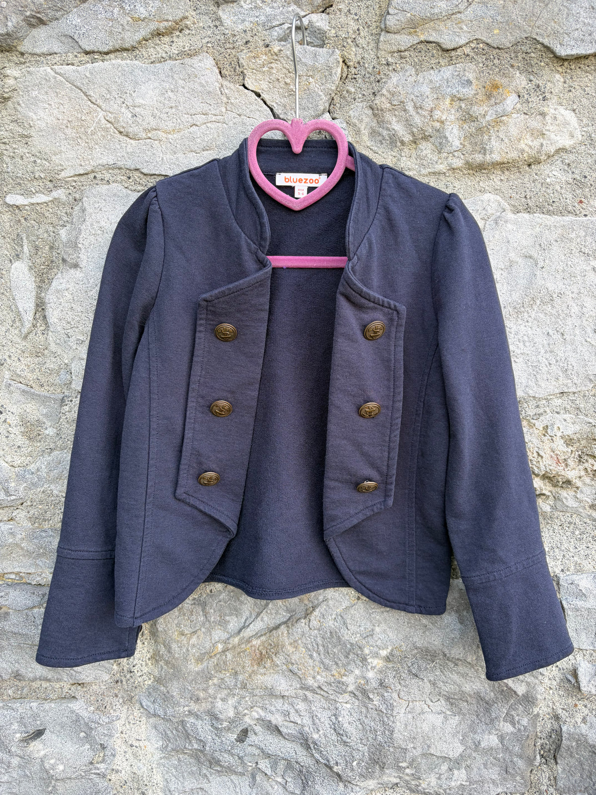 Navy military-style jersey jacket 5-6y (110-116cm)