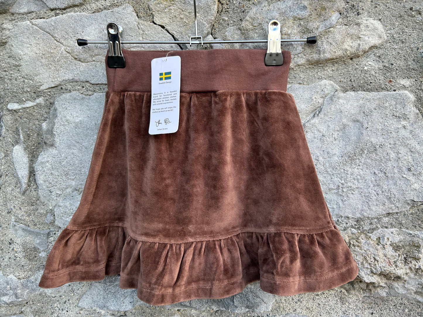 Brown velour skirt 3-4y (98-104cm)