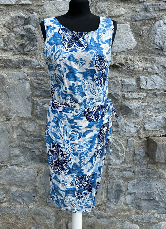 90s floral blue dress uk 12