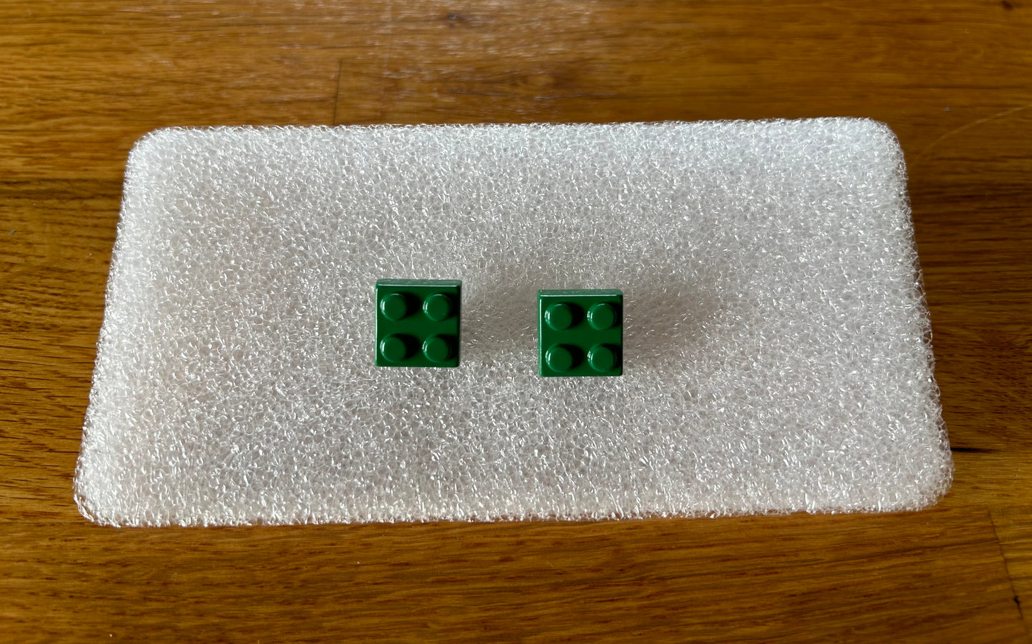 LEGO Dark green block cufflinks