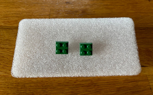 LEGO Dark green block cufflinks