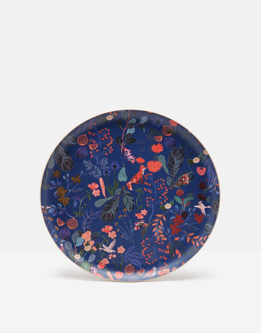 Willow wood round large tray