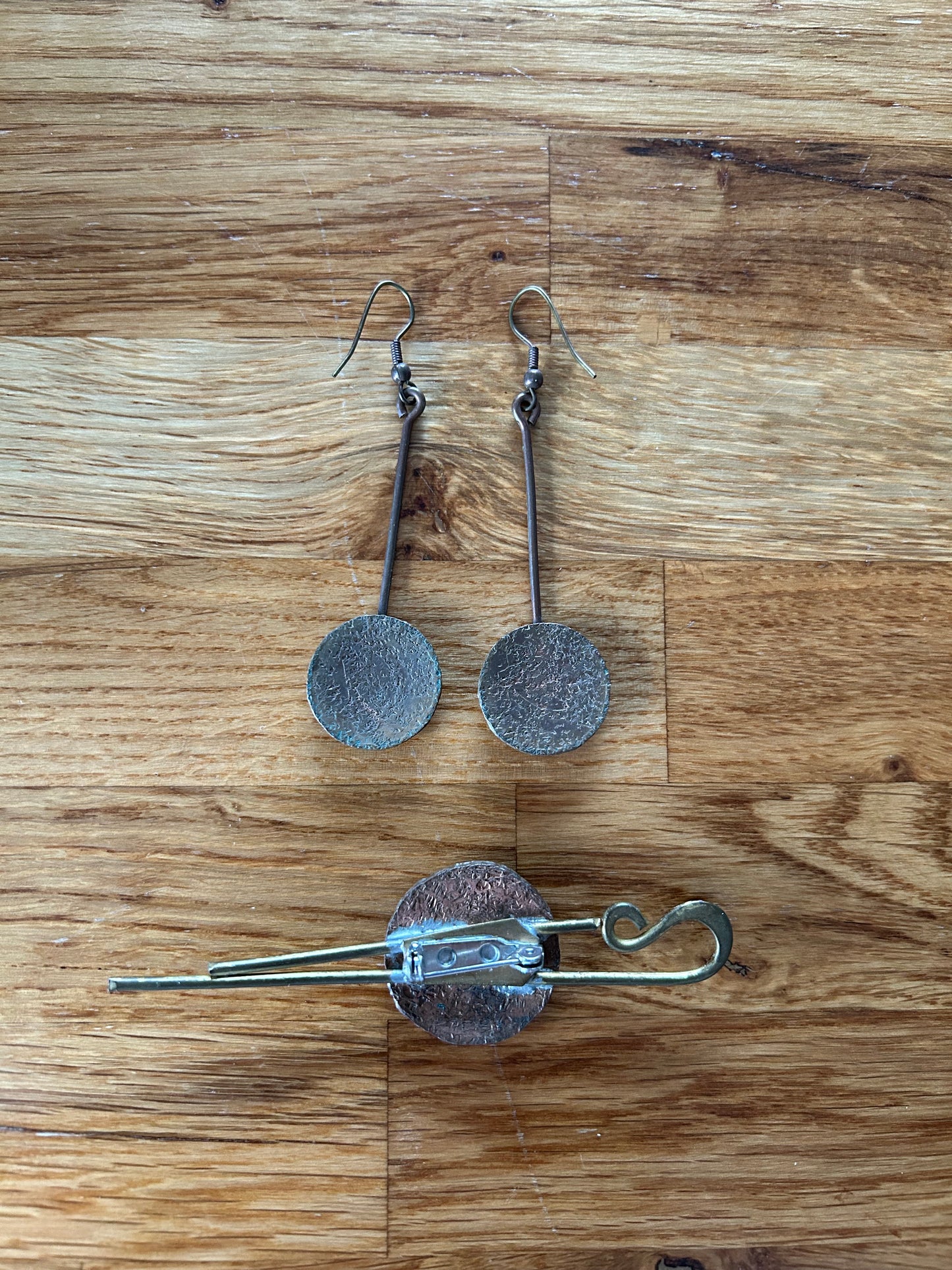 Celtic bronze earrings&brooch