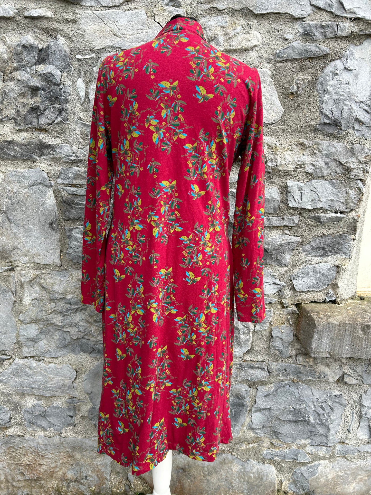 Red floral dress uk 12-14