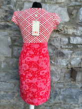 Load image into Gallery viewer, Check&amp;flowers red dress uk 8
