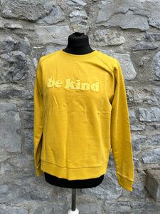 Be kind mustard sweatshirt uk 10-12