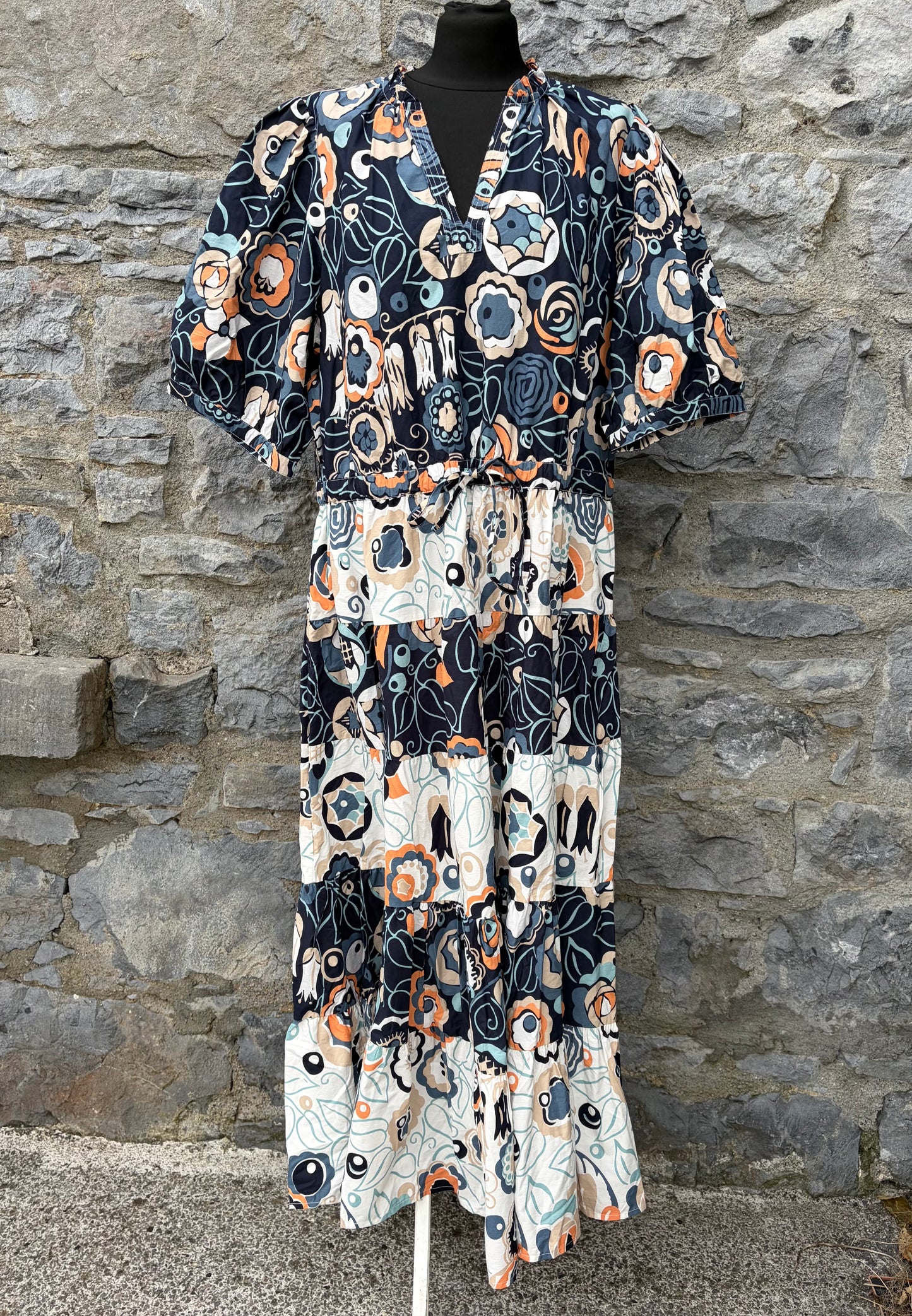 Blue&orange Elle Tiered Midi Dress uk 18-20