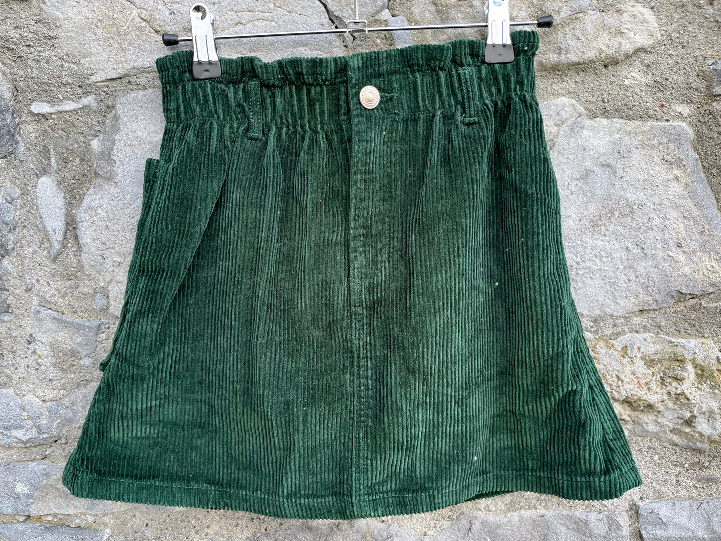 Green thick cord skirt  11-12y (146-152cm)