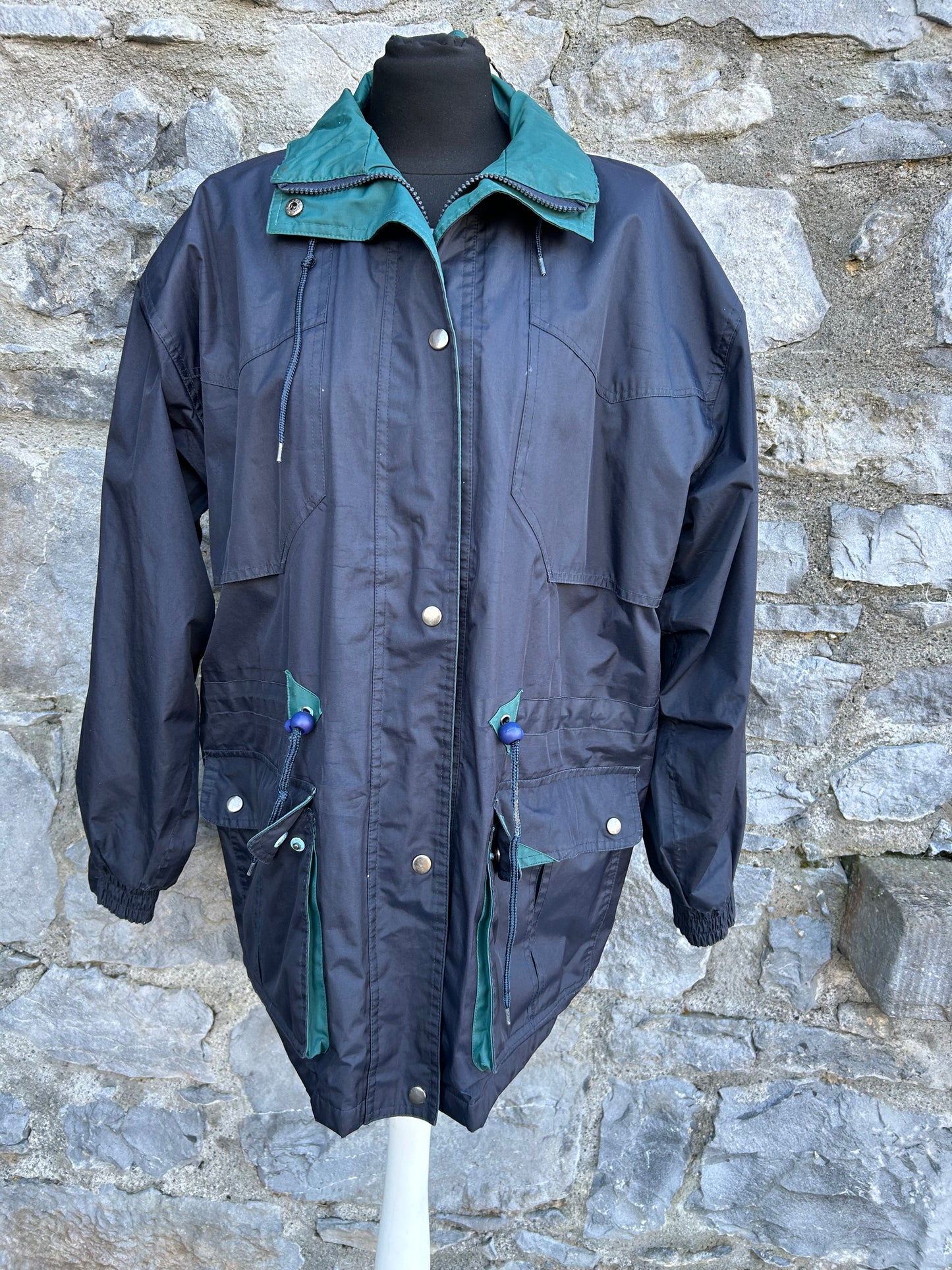 90s navy jacket uk 14