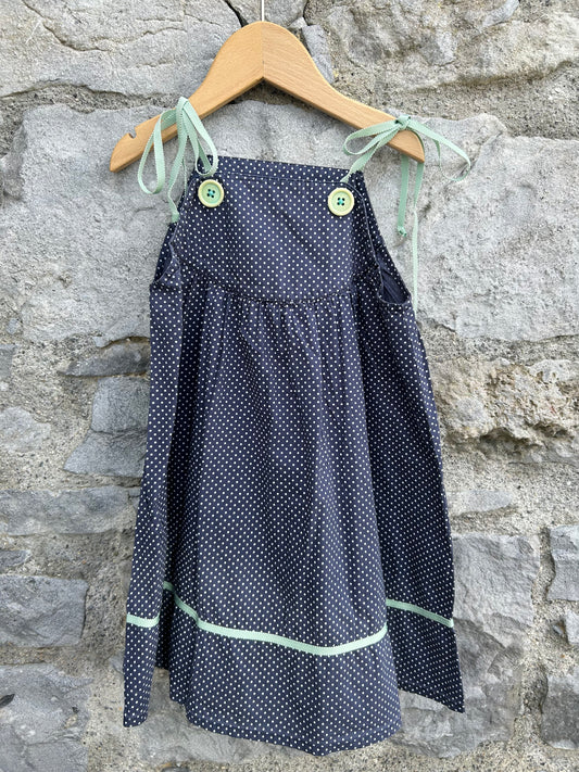 Navy dotty dress  18-24m (86-92cm)