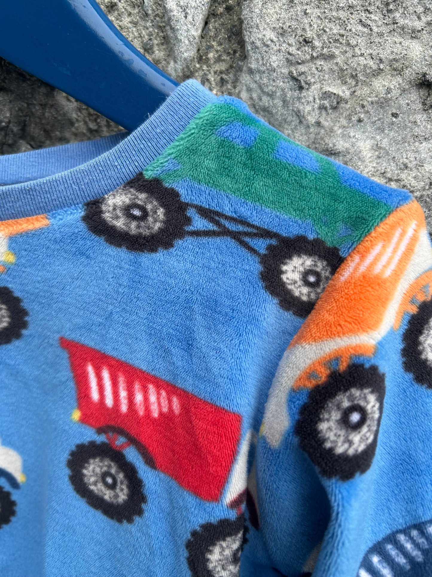 Vehicles blue fleece pj  4-5y (104-110cm)