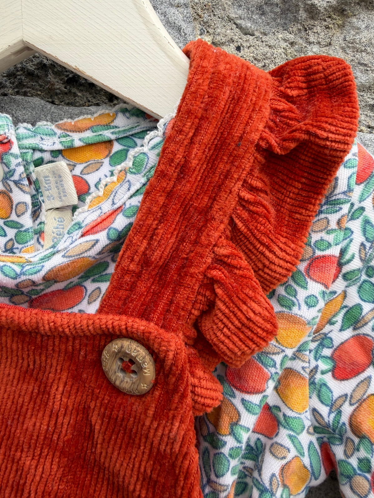 Autumn cord dungarees&top  3-6m (62-68cm)