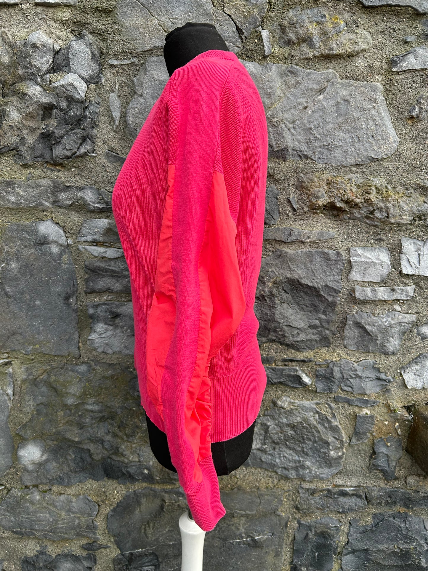 Pink sweatshirt with orange sleeves uk 8-10