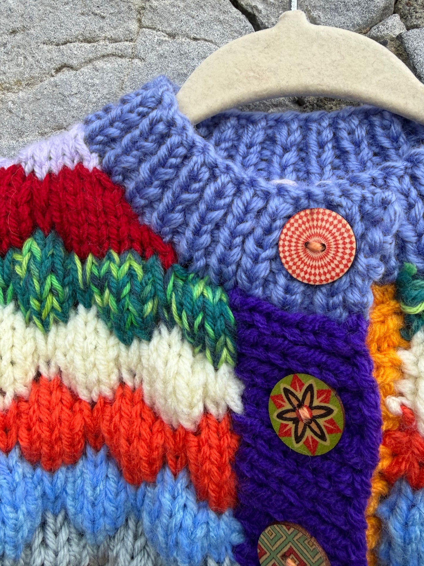 Rainbow bubble knit cardigan  2-3y (92-98cm)