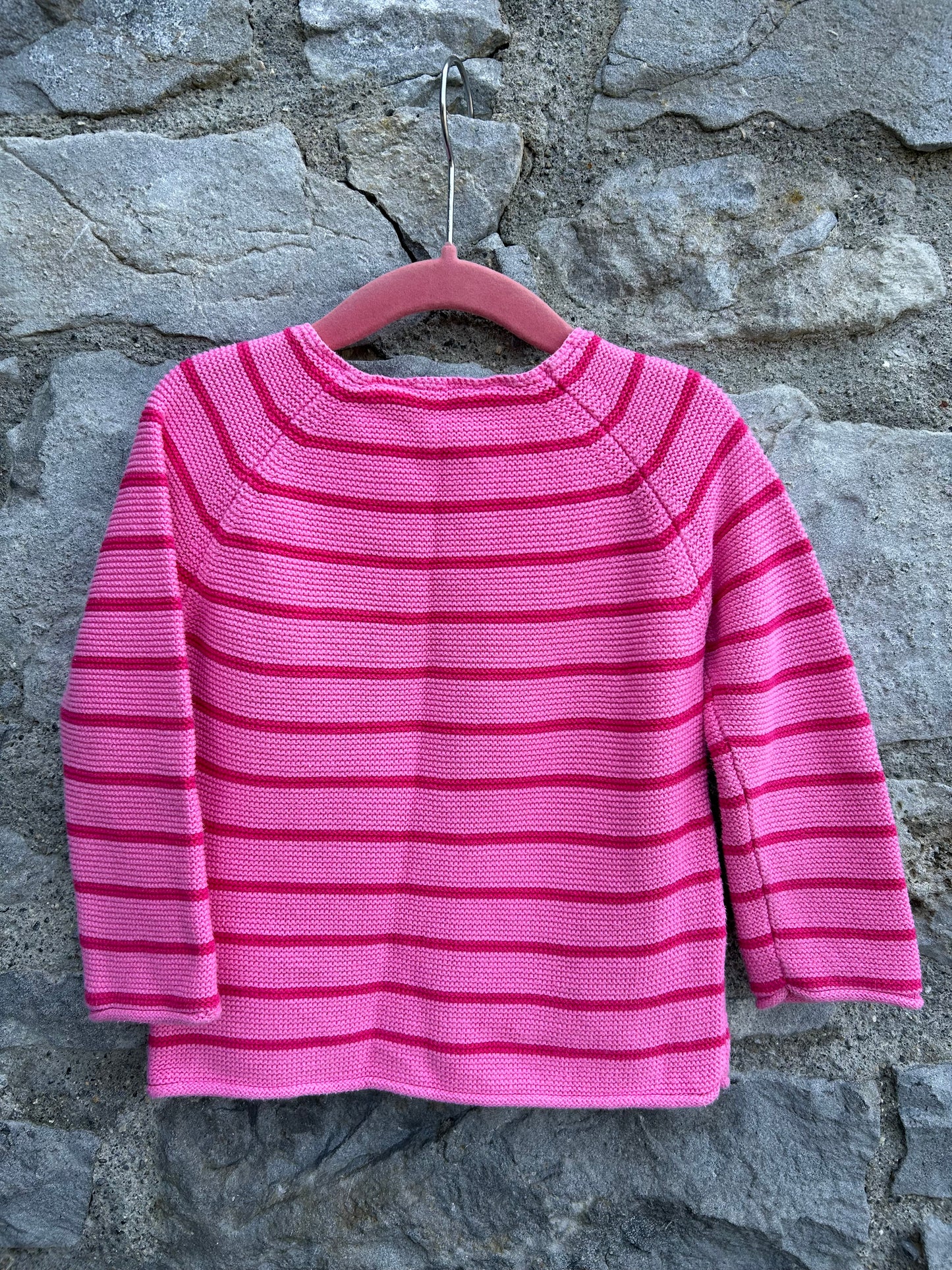 Star pink stripy jumper 12-18m (80-86cm)