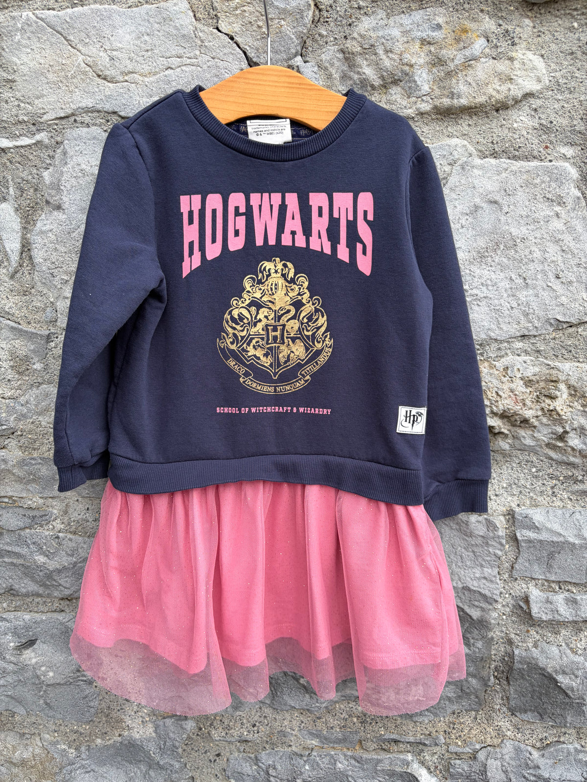Hogwarts navy&pink dress 3-4y (98-104cm)