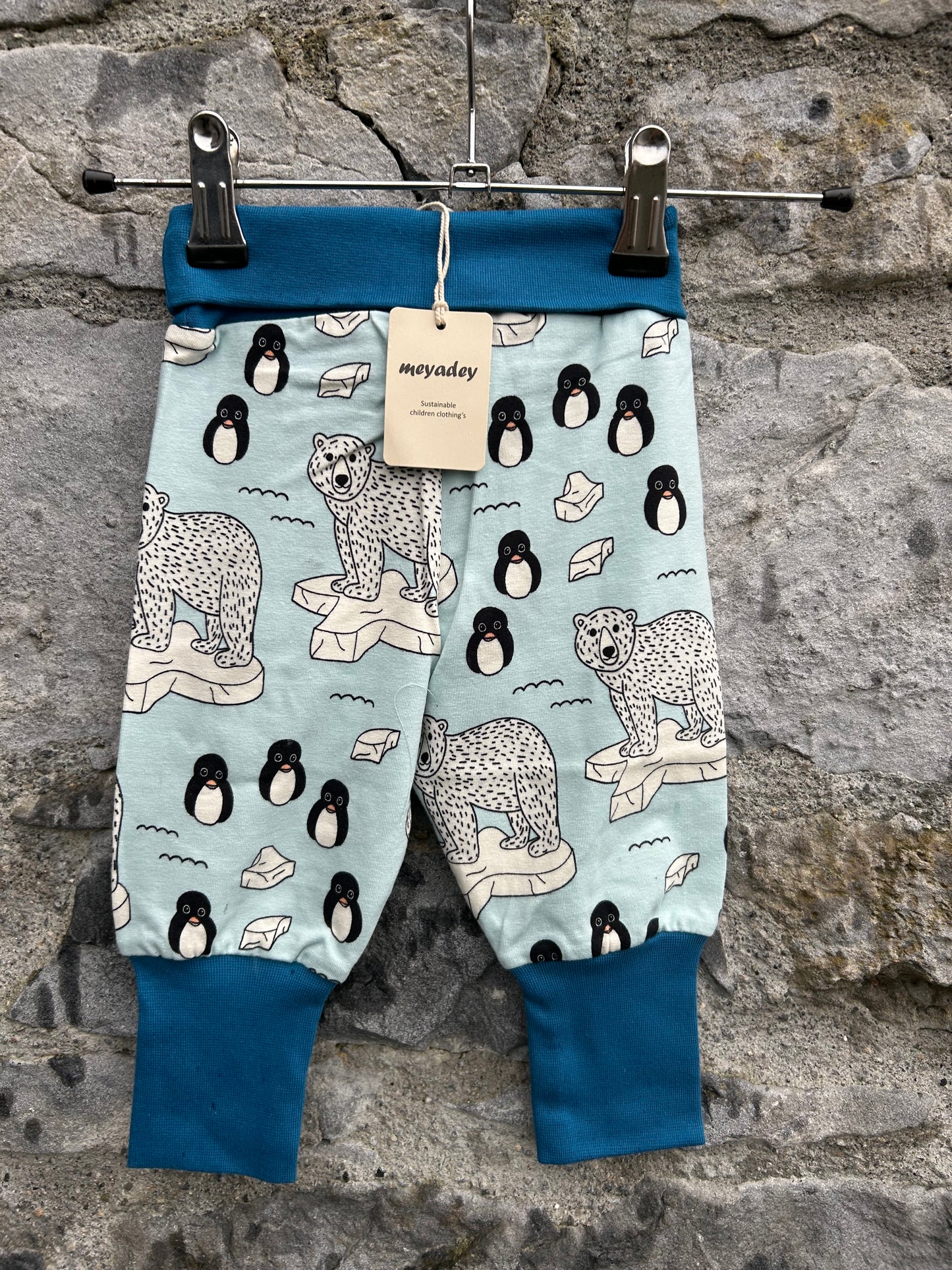 Arctic animals rib pants  3-6m (62-68cm)