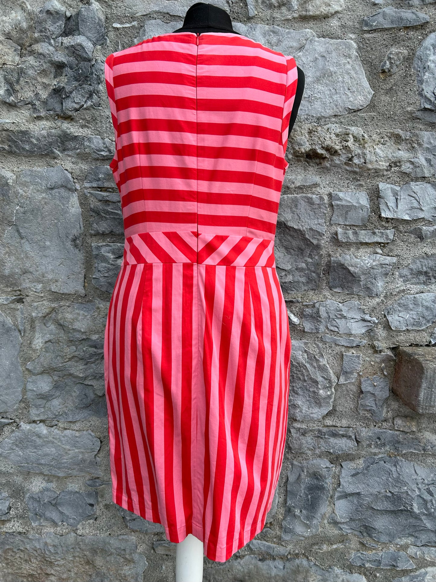 Pink stripy dress uk 10