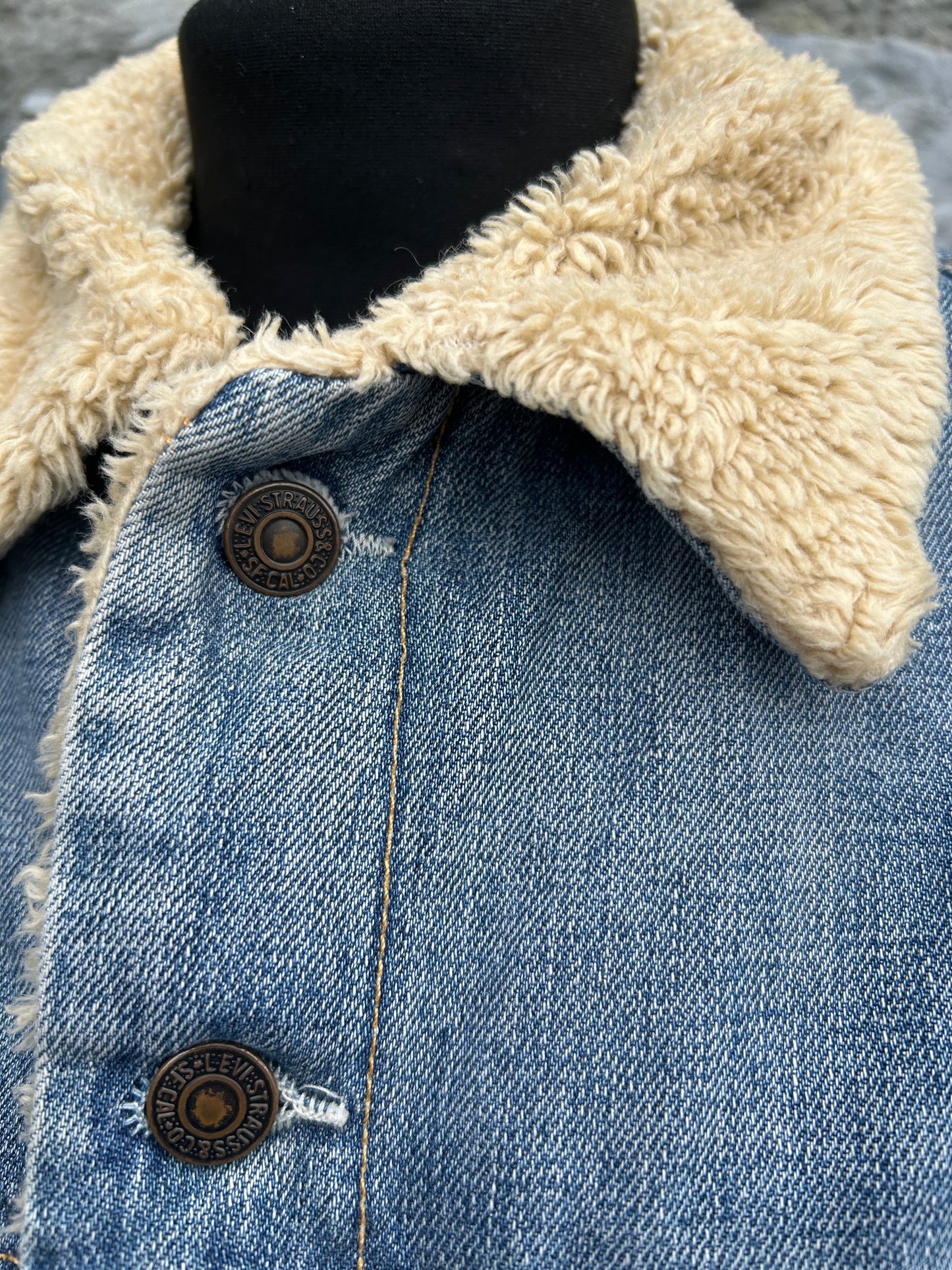 Sherpa Trucker denim jacket uk 8-10