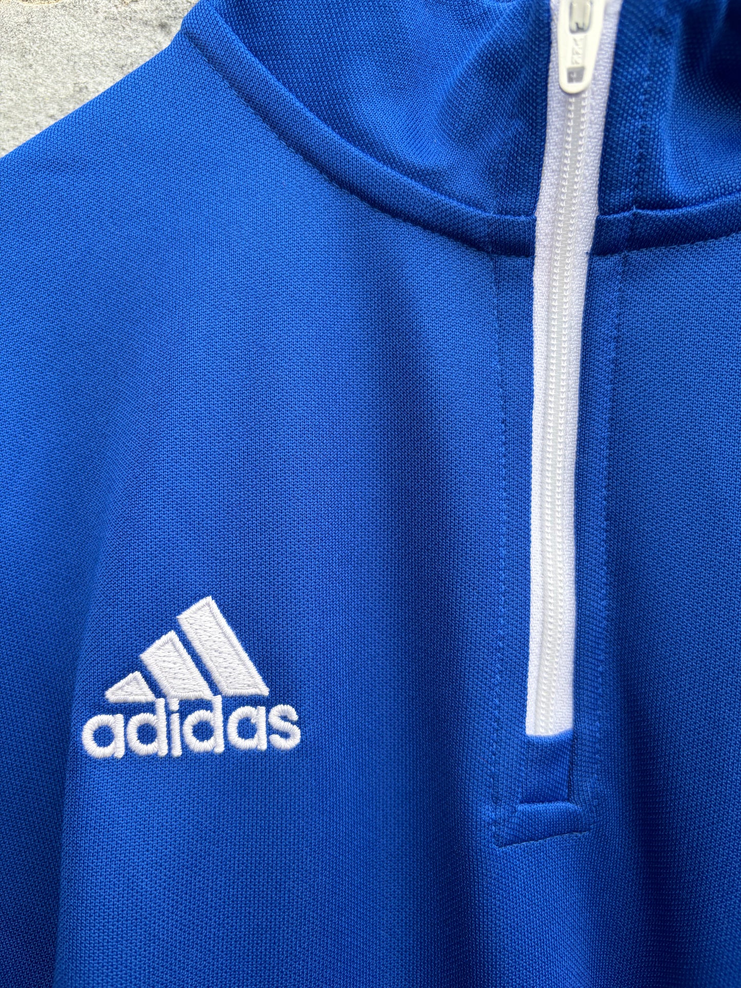 Blue half zip top 13y (158cm)