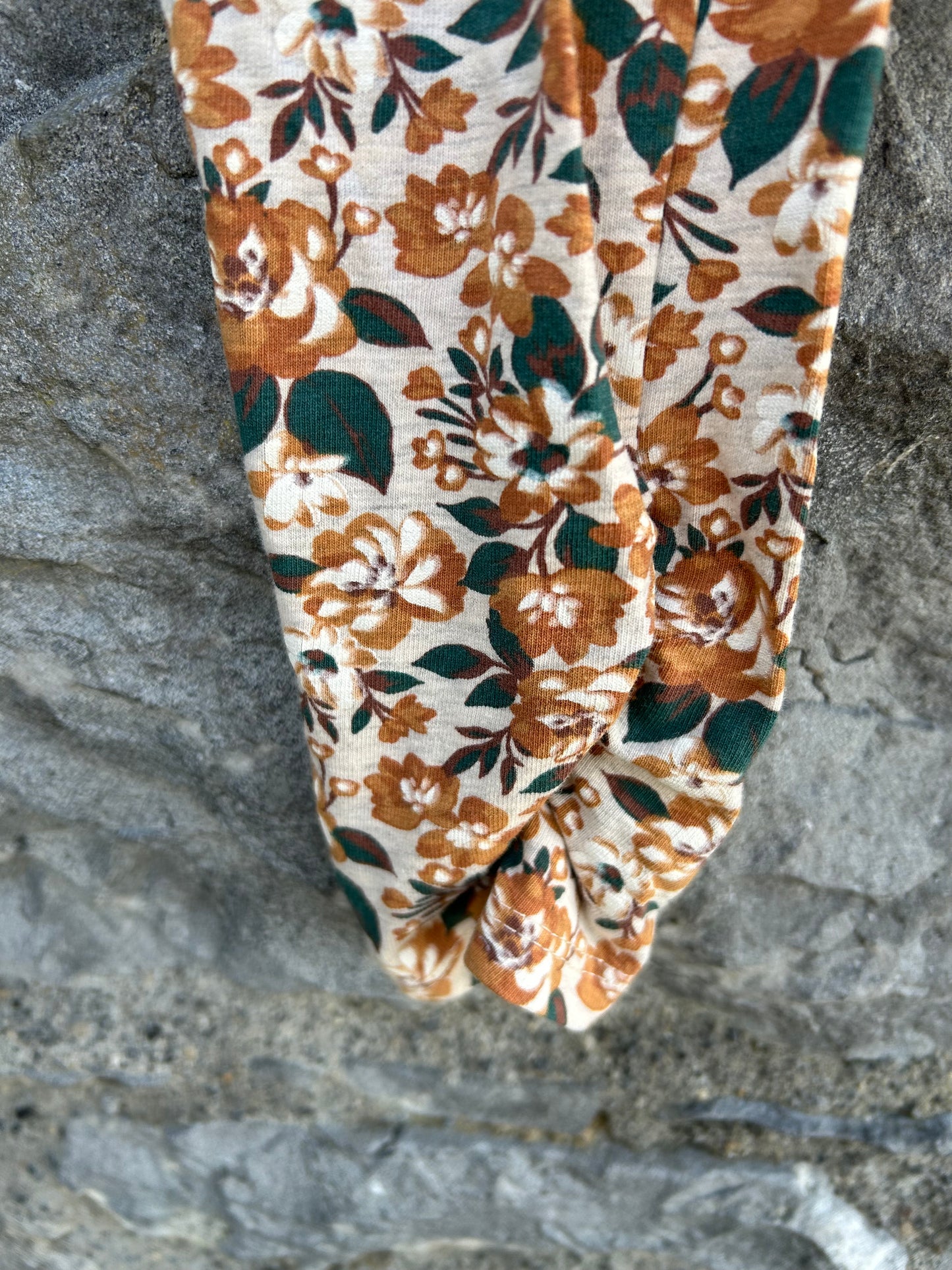 Brown floral leggings  5-6y (110-116cm)