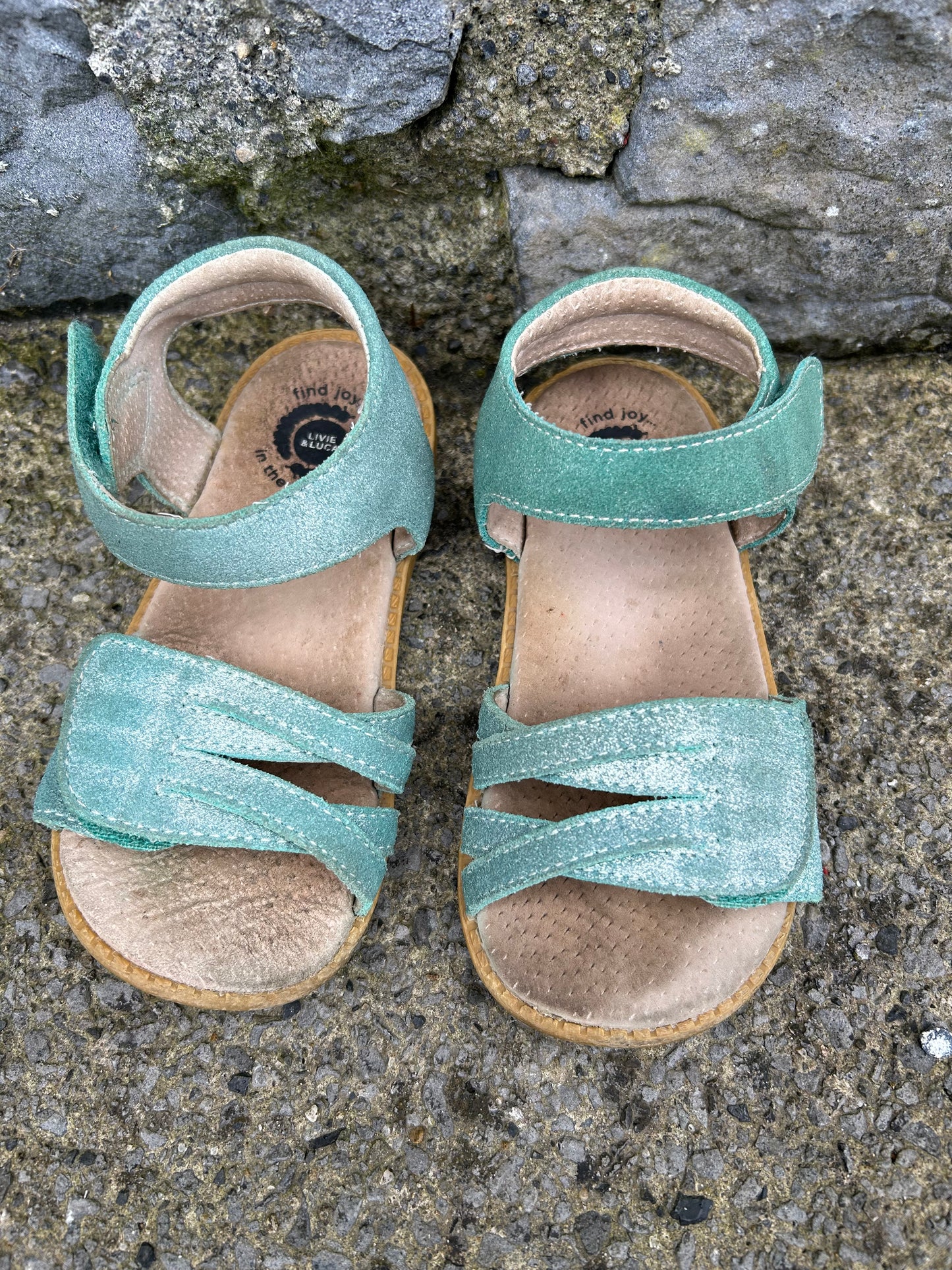 Teal sandals   uk 10 (eu 28)