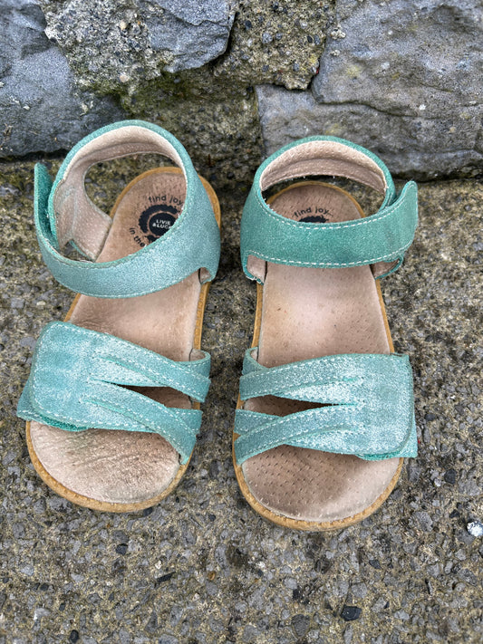 Teal sandals   uk 10 (eu 28)