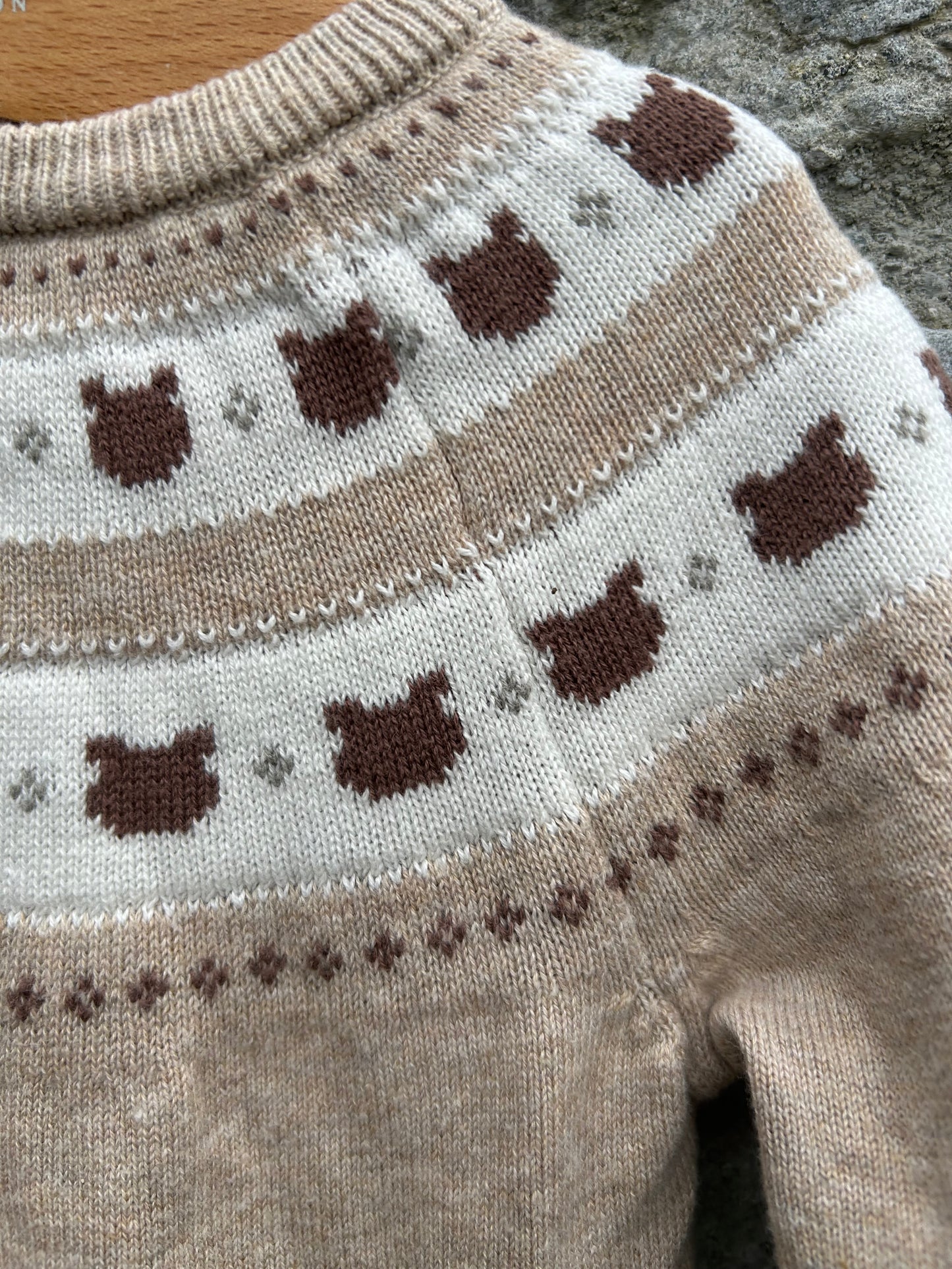 Beige knitted onesie  6-9m (68-74cm)