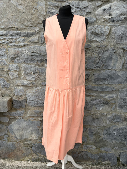 80s peach dress uk 10