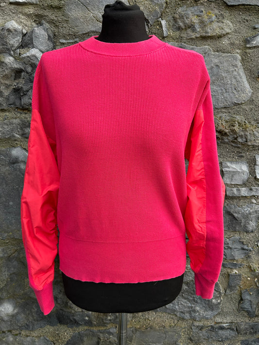 Pink sweatshirt with orange sleeves uk 8-10
